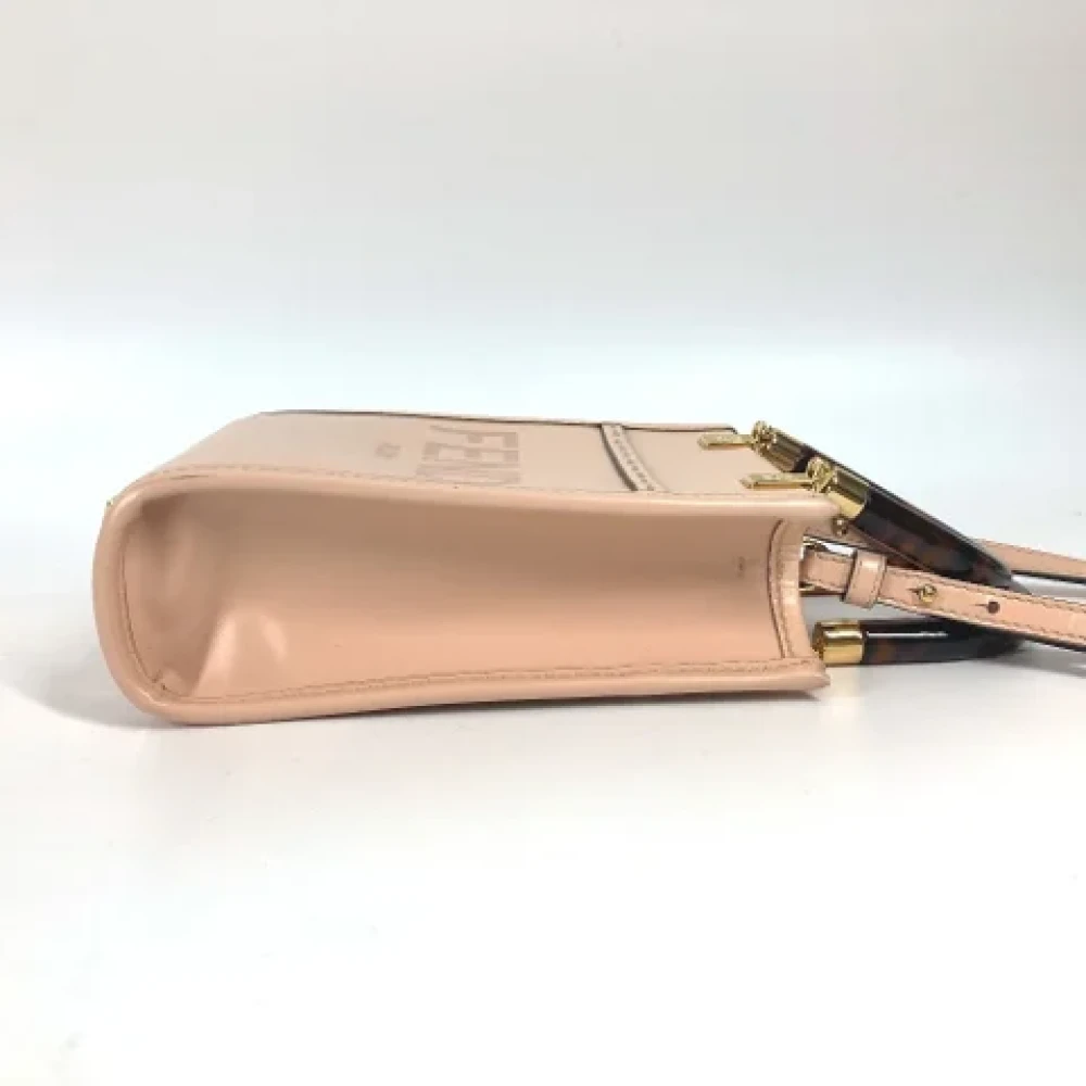 Fendi Vintage Pre-owned Leather fendi-bags Beige Dames