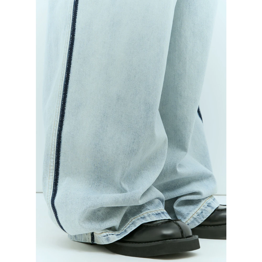 Maison Margiela Japanse Denim Jeans met Contrastdetails Blue Heren