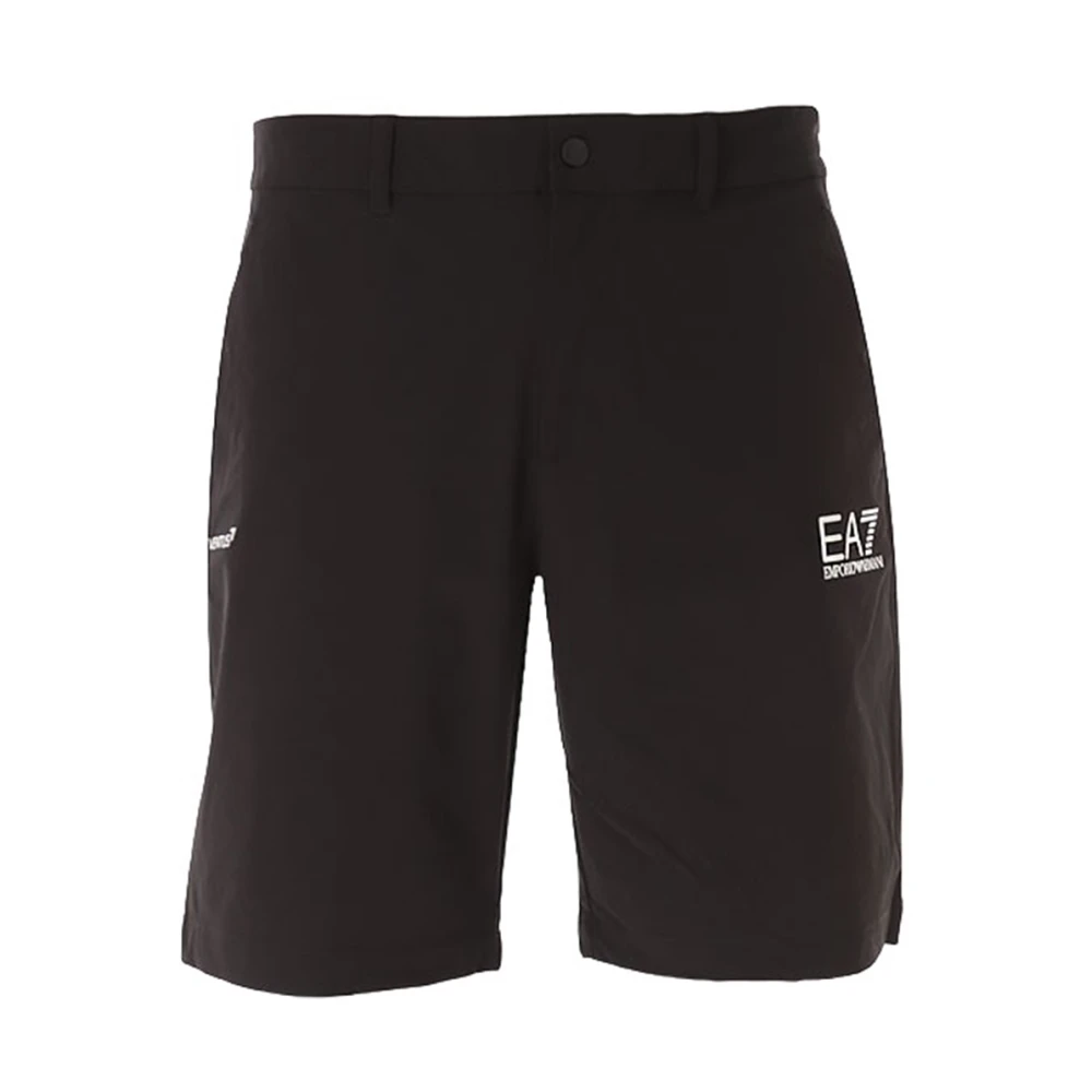 Emporio Armani EA7 Shorts met ritssluiting Black Heren