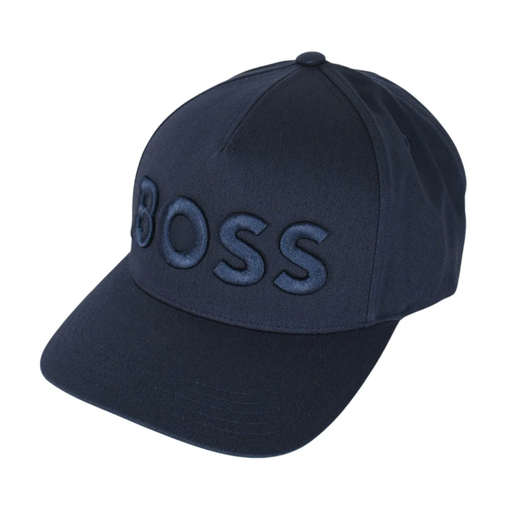 Hugo Boss Katoenen baseballpet met gebogen klep Blue Unisex