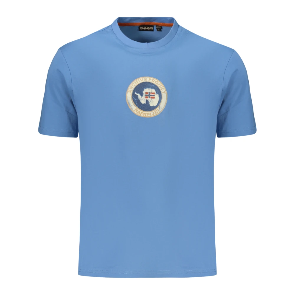 Napapijri Men's Blue T-Shirts, 3XL, Short-Sleeved T-Shirt