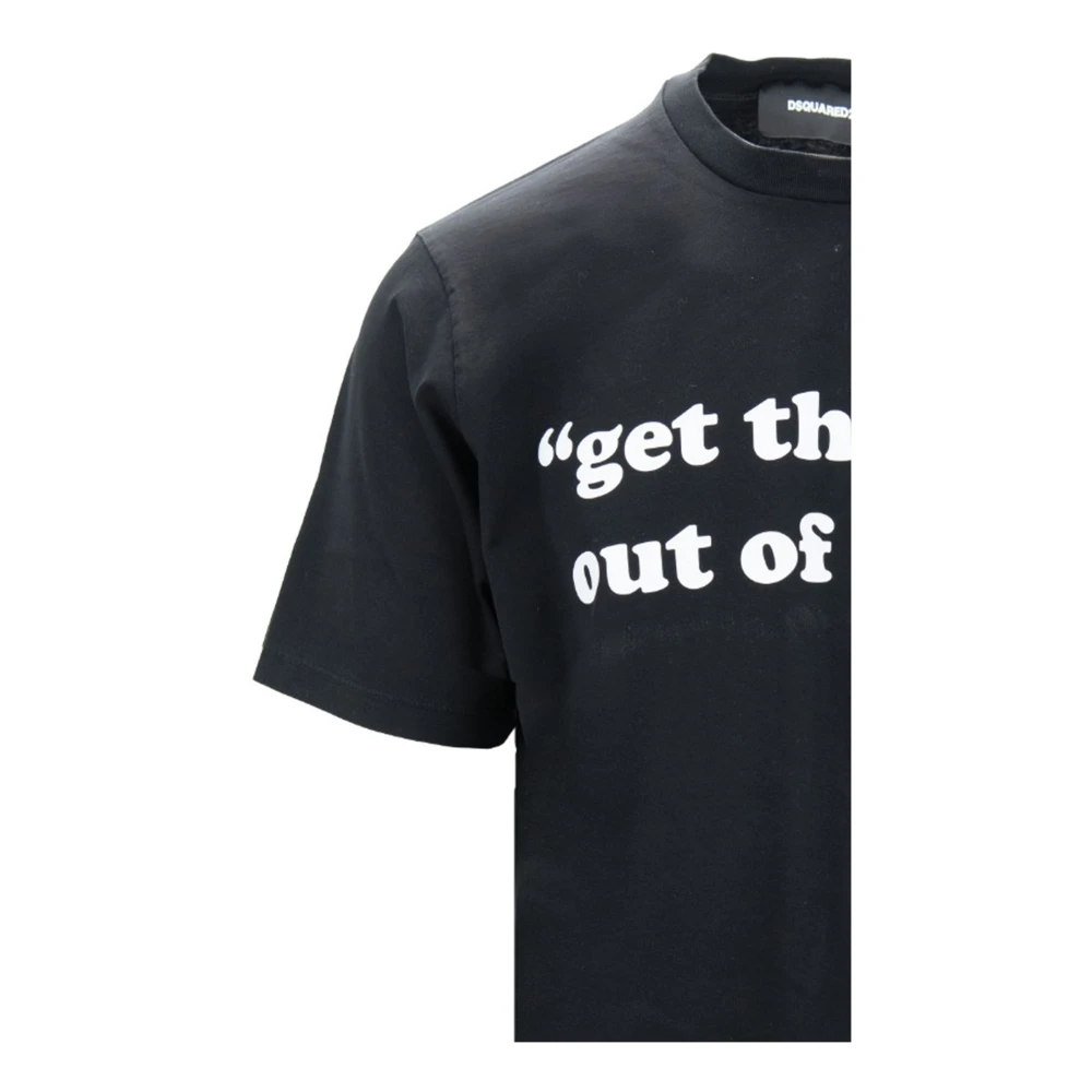 Dsquared2 Heren Grafische Print Katoenen T-shirt Black Heren