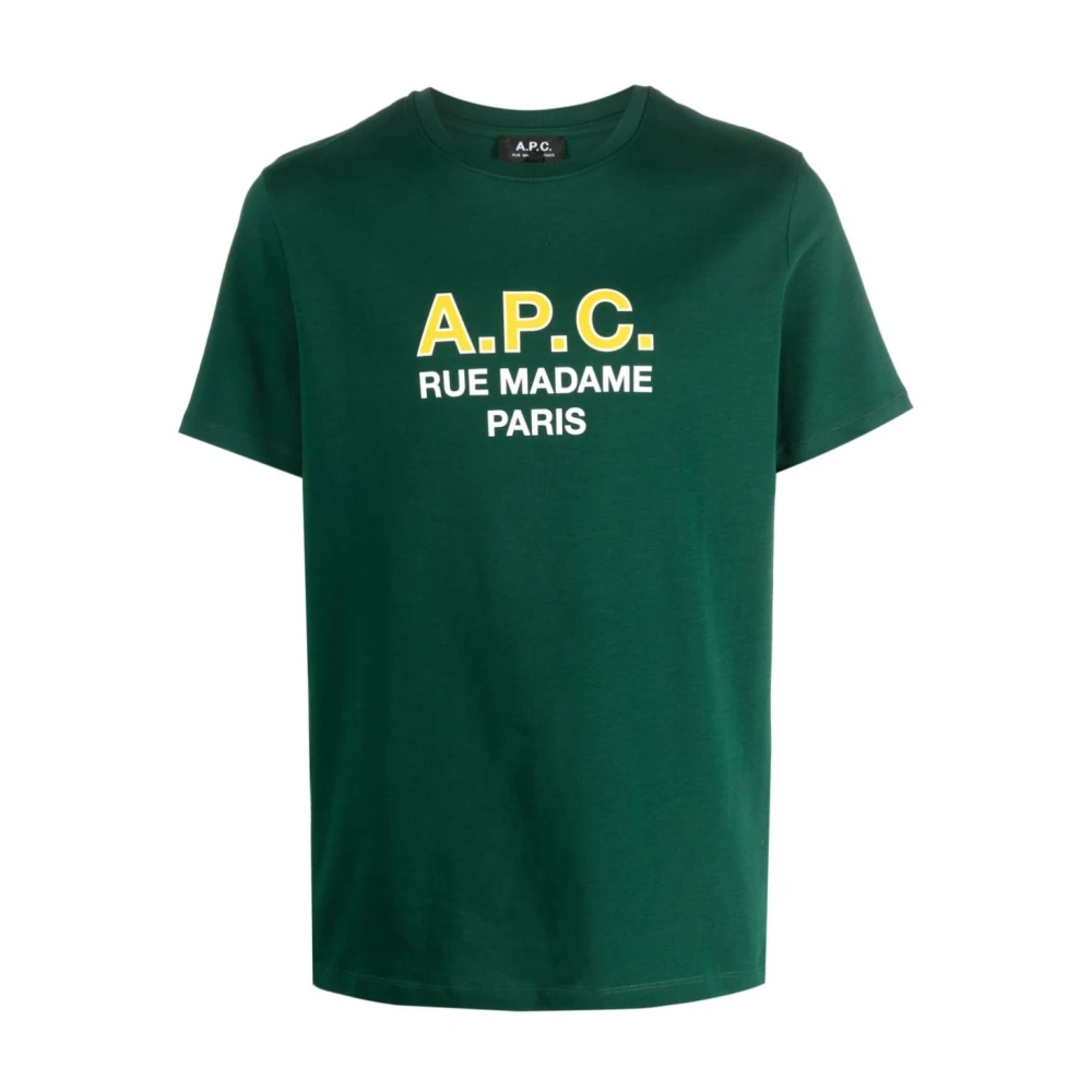 A.p.c. Madame Katoenen T-Shirt Green Heren