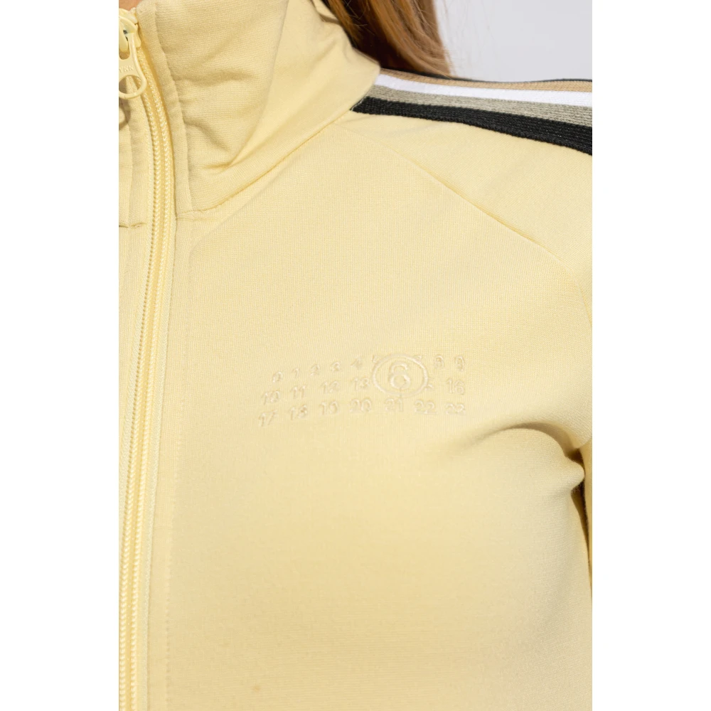 MM6 Maison Margiela Sweatshirt met logo Yellow Dames
