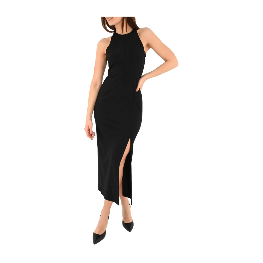 Imperial Elegante Zwarte Jurk met Split Black Dames
