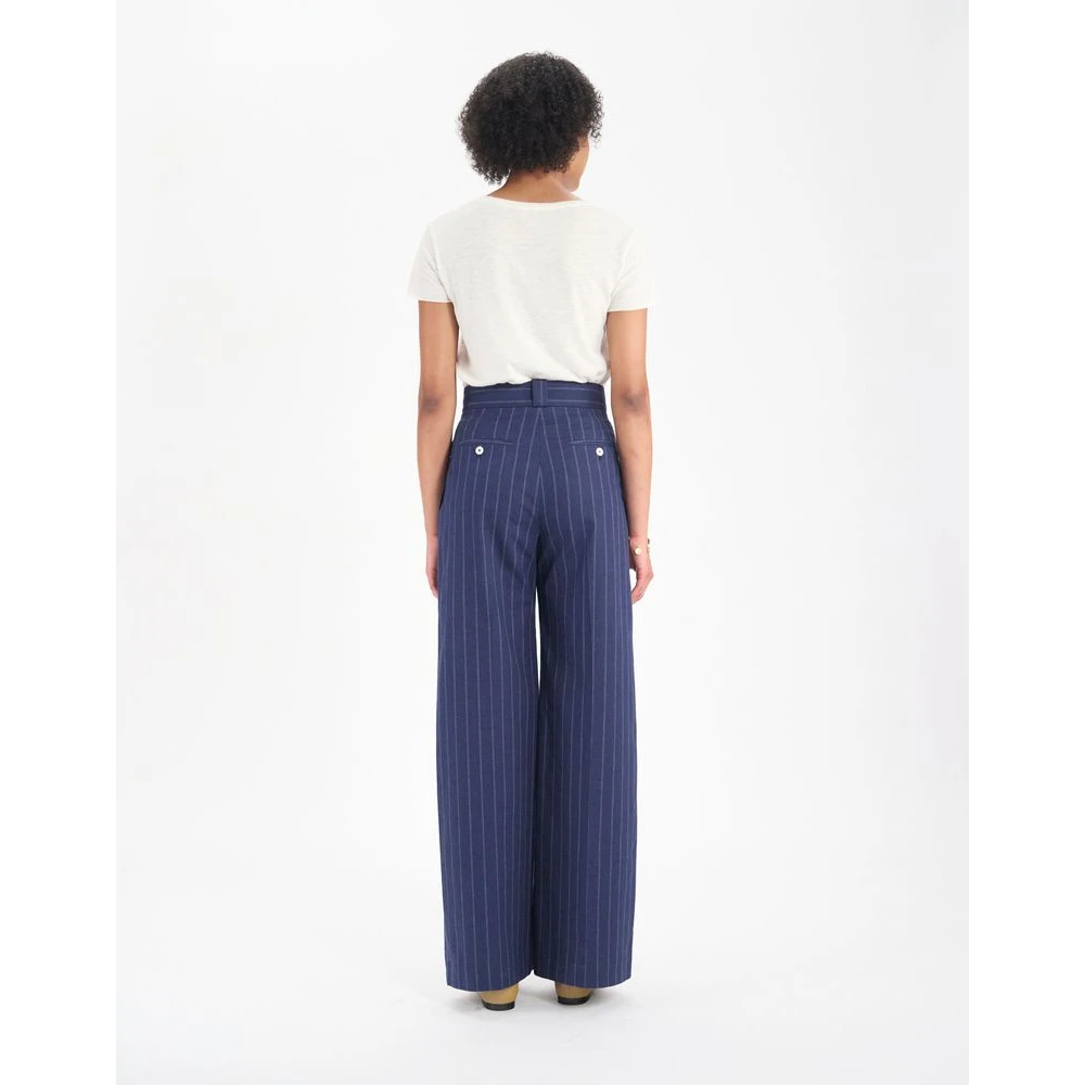 Ines De La Fressange Paris Marlène broek Blue Dames