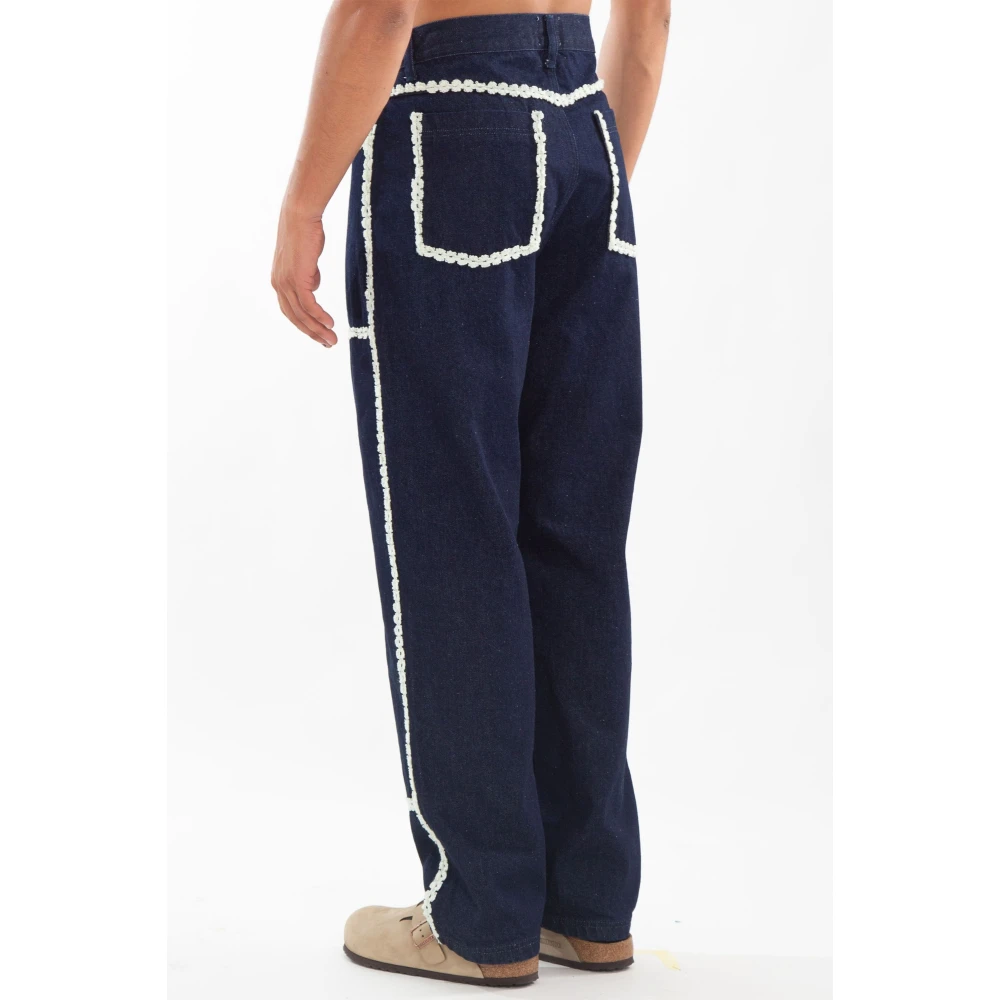 Arte Antwerp Blauwe Bloem Trim Werkbroek Blue Heren