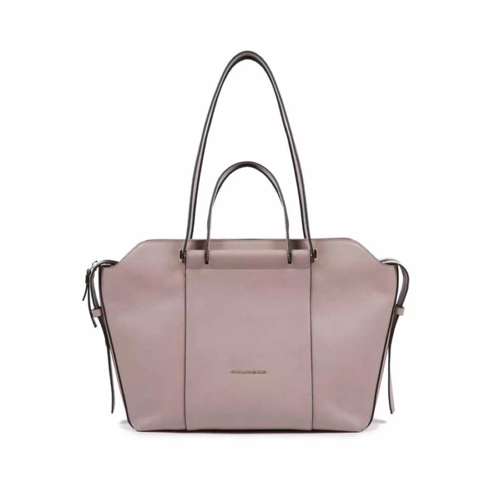 Piquadro Zakelijke Shopper Tas Beige Dames