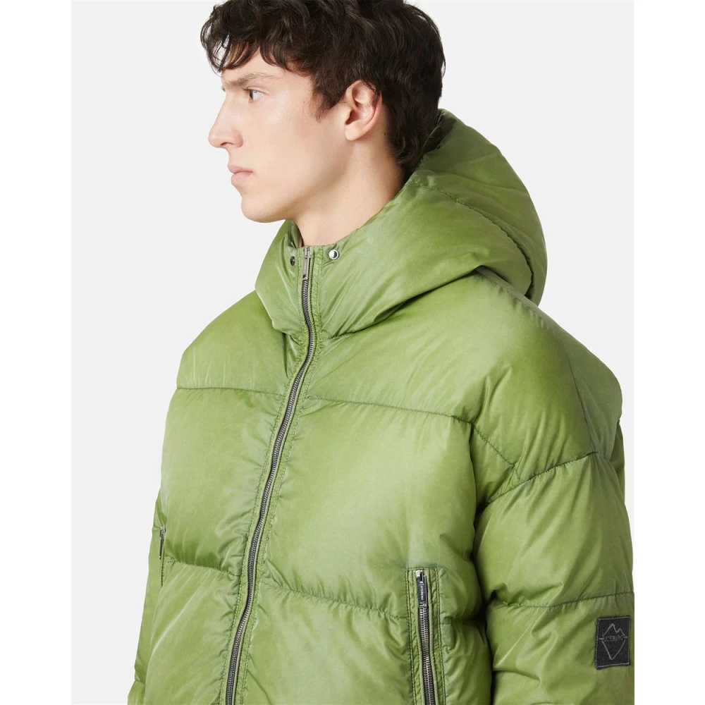 Iceberg Korte donsjas met capuchon Green Heren