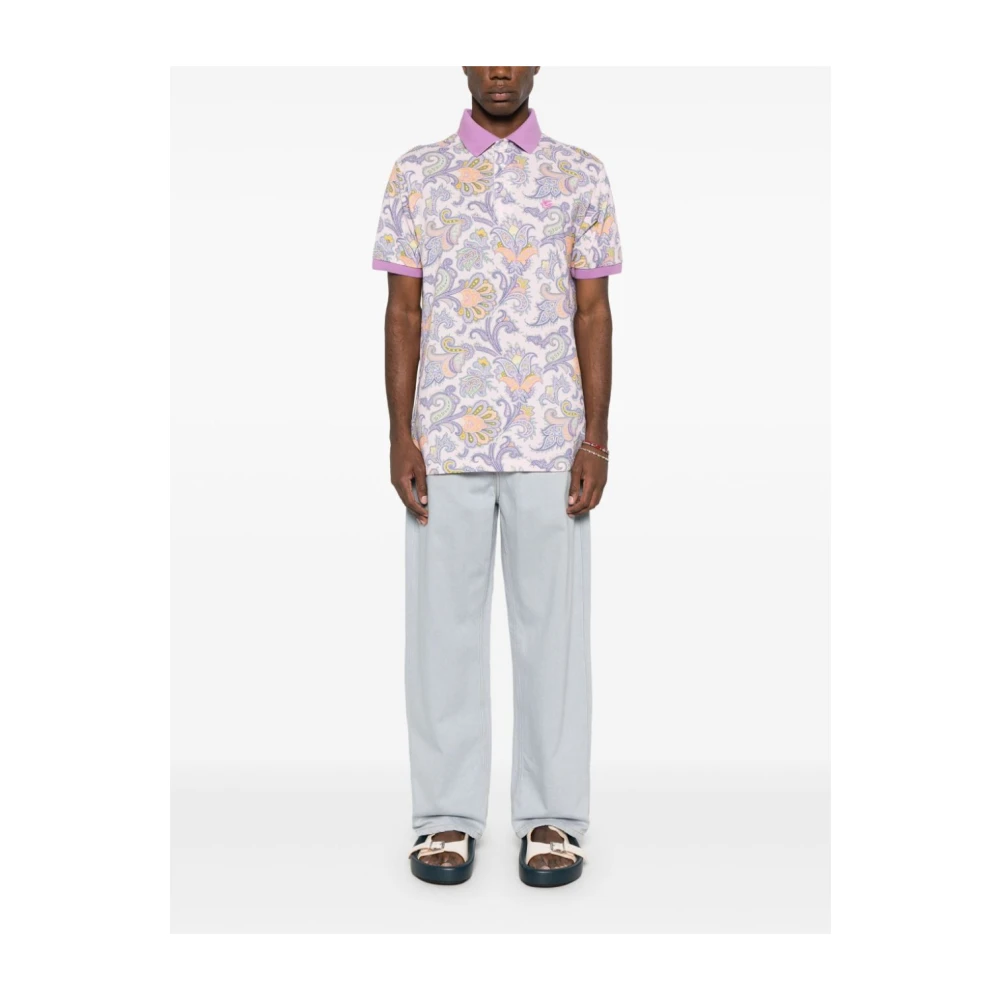 ETRO Kasjmier motief poloshirt Multicolor Heren