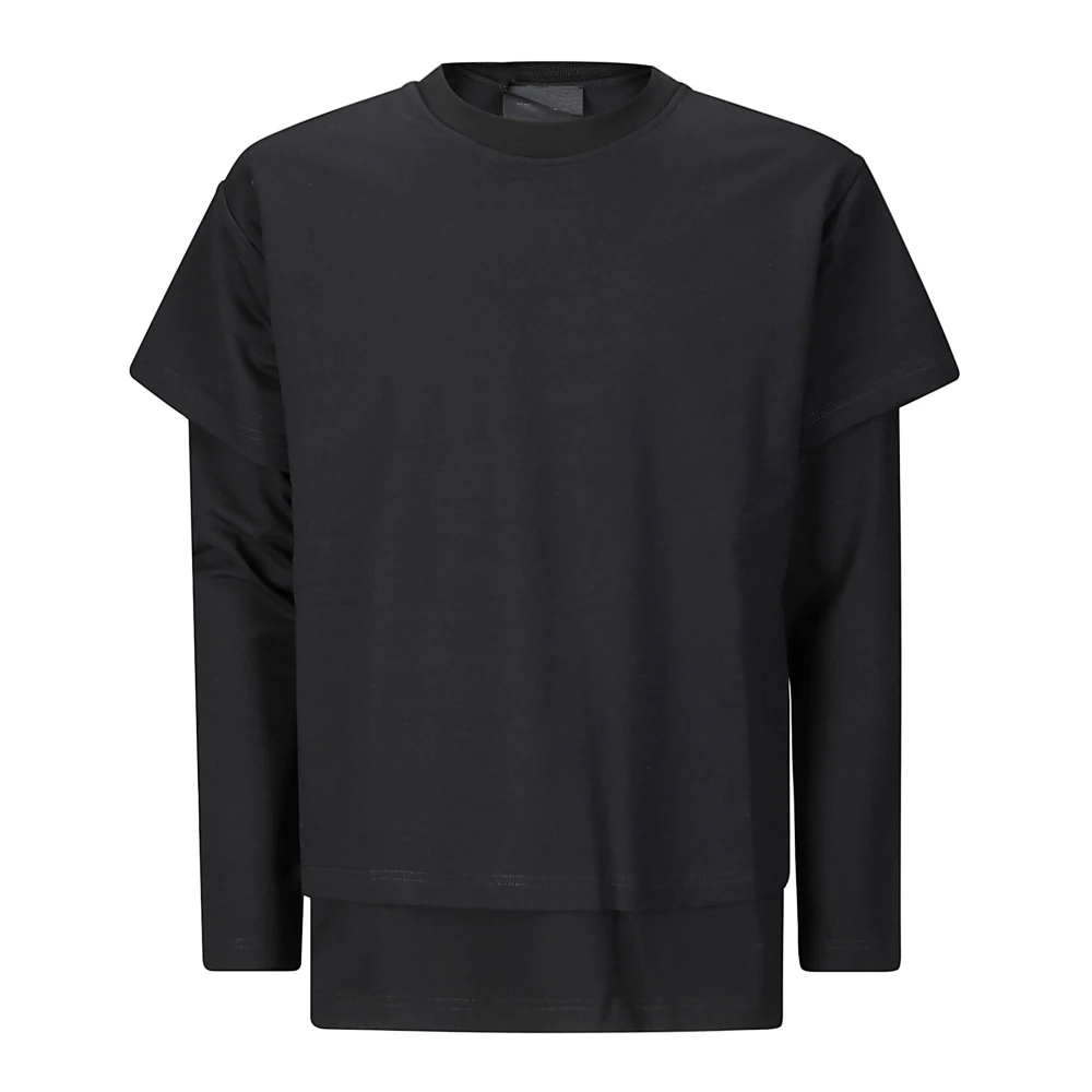 Heliot Emil Gelaagde Crewneck Sweater Black Heren