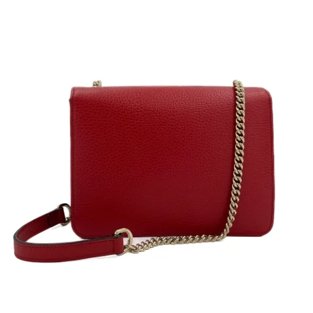 Gucci Vintage Pre-owned Leather gucci-bags Red Dames