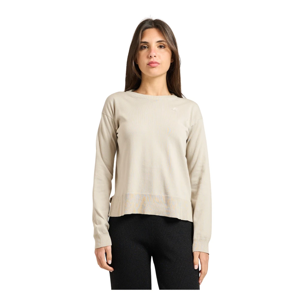 K-Way Donna Beige Maglie, L, New,
