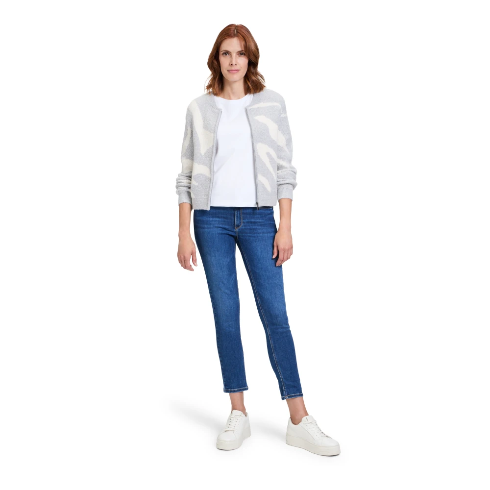 Betty & Co Gebreid Vest met Rits Gray Dames