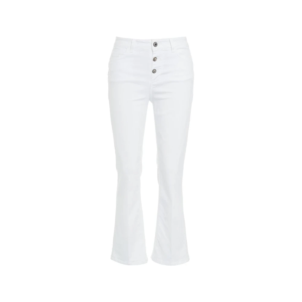Liu Jo Donna Bianco Jeans A Zampa