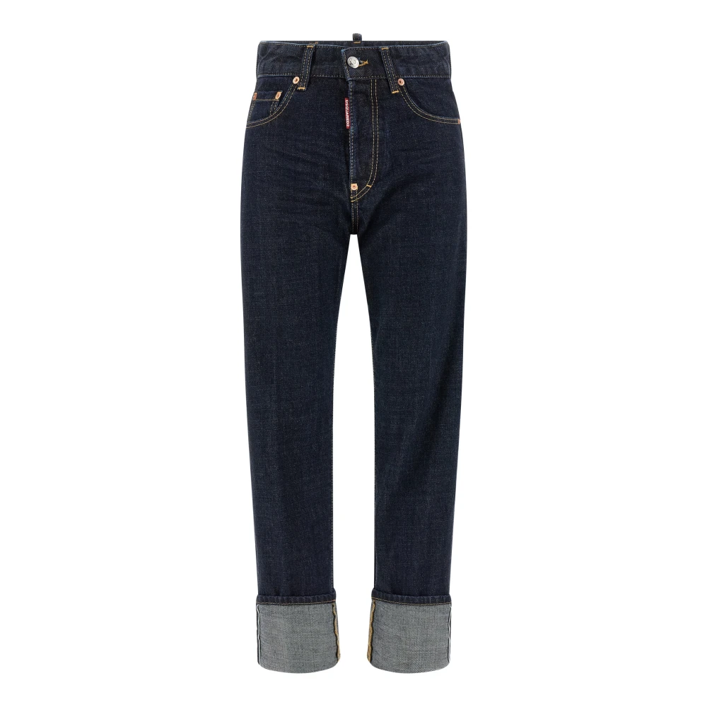 Dsquared2 Blue Straight Fit Jeans, Female, Xs, Tomboy Jeans
