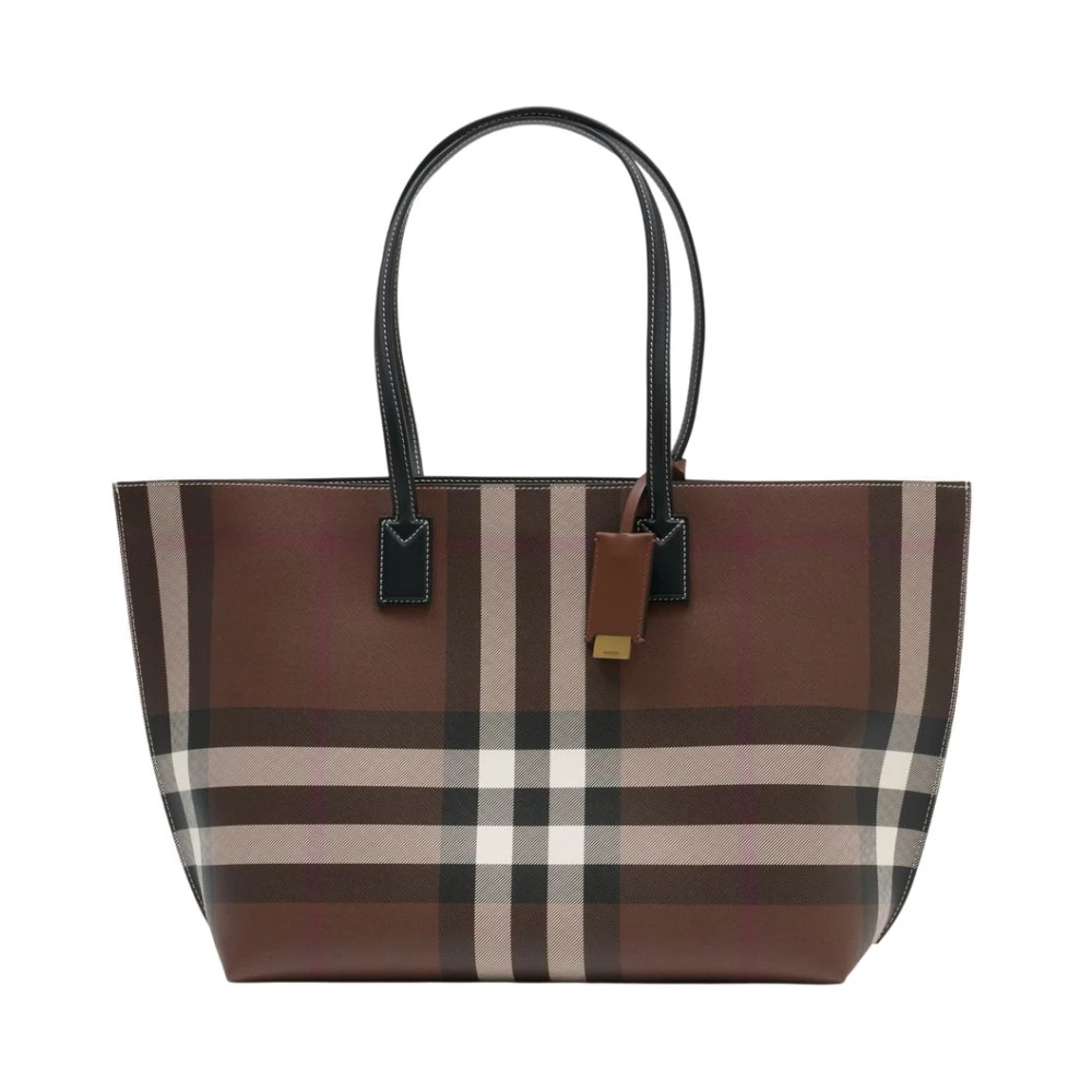Burberry Women's Brown Shopping Bags, One Size, Medium Check Tote