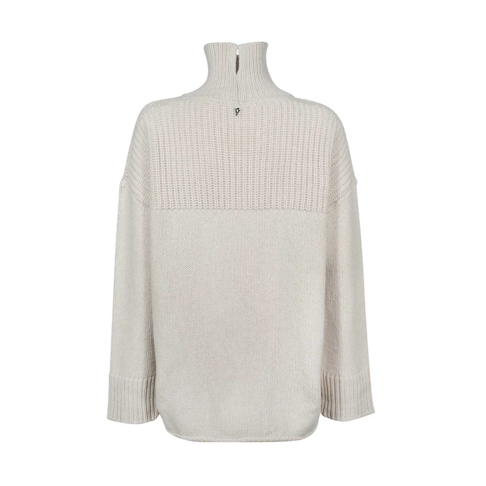 Dondup Gebreide Wol Kasjmier Trui White Dames