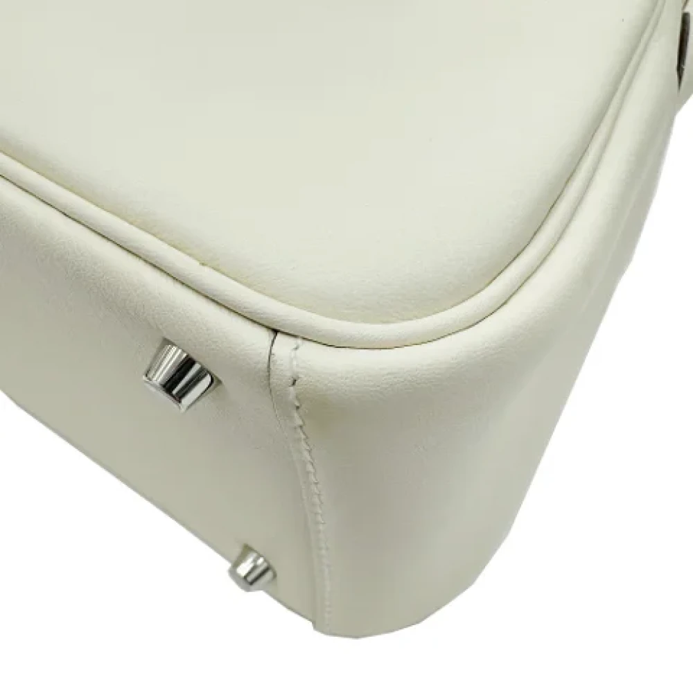 Hermès Vintage Pre-owned Leather handbags Beige Dames