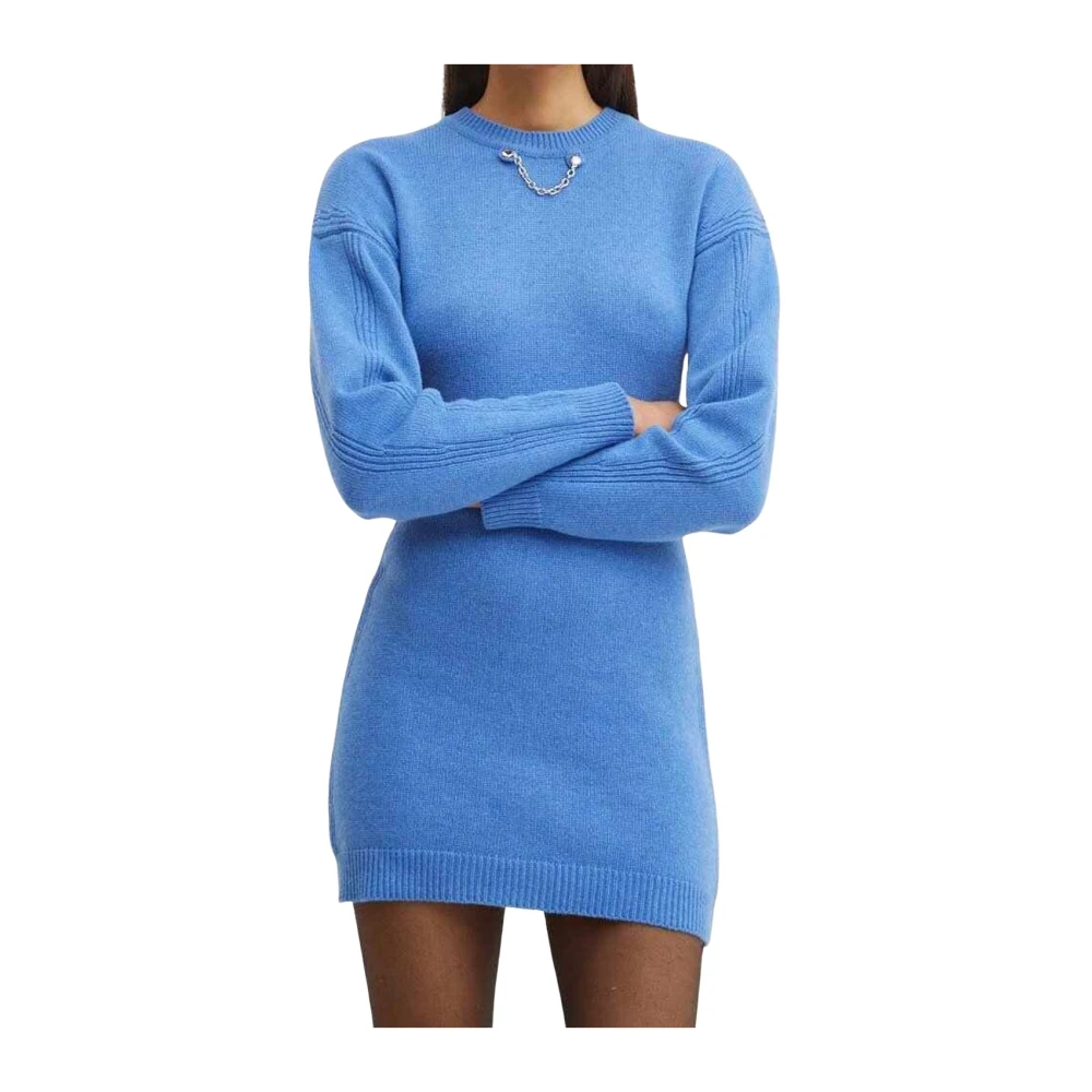 Moschino Heldere Blauwe Jurk Blue Dames