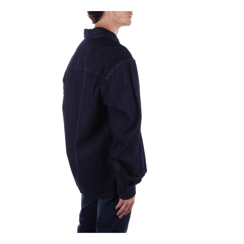 PAUL & SHARK Denim Yachting Logo Button Shirt Blue Heren