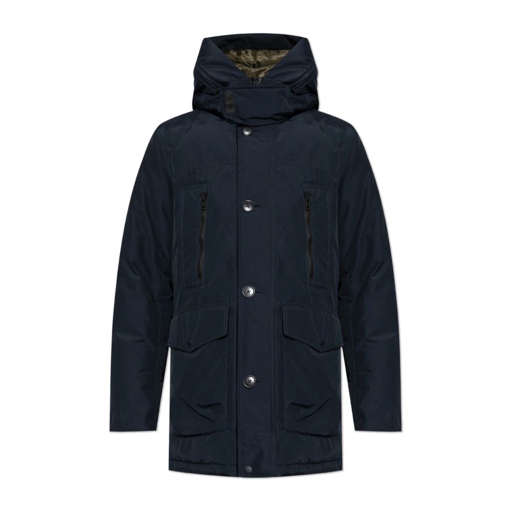 Woolrich Men's Blue Hooded Jacket