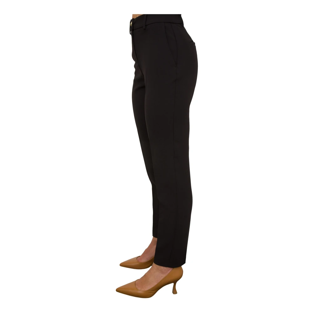 Nenette Slim-fit Trousers Black Dames