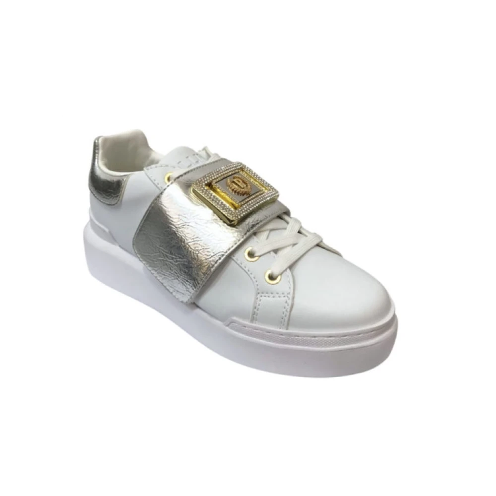 Pollini Nuke45 Sneakers Wit Zilver White Dames
