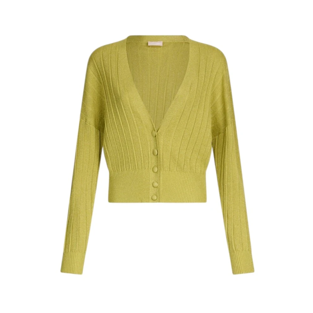 Liu Jo Women's Green Cardigans, M, Lurex Cardigan