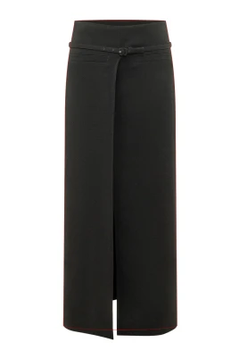 Belted Long Skirt