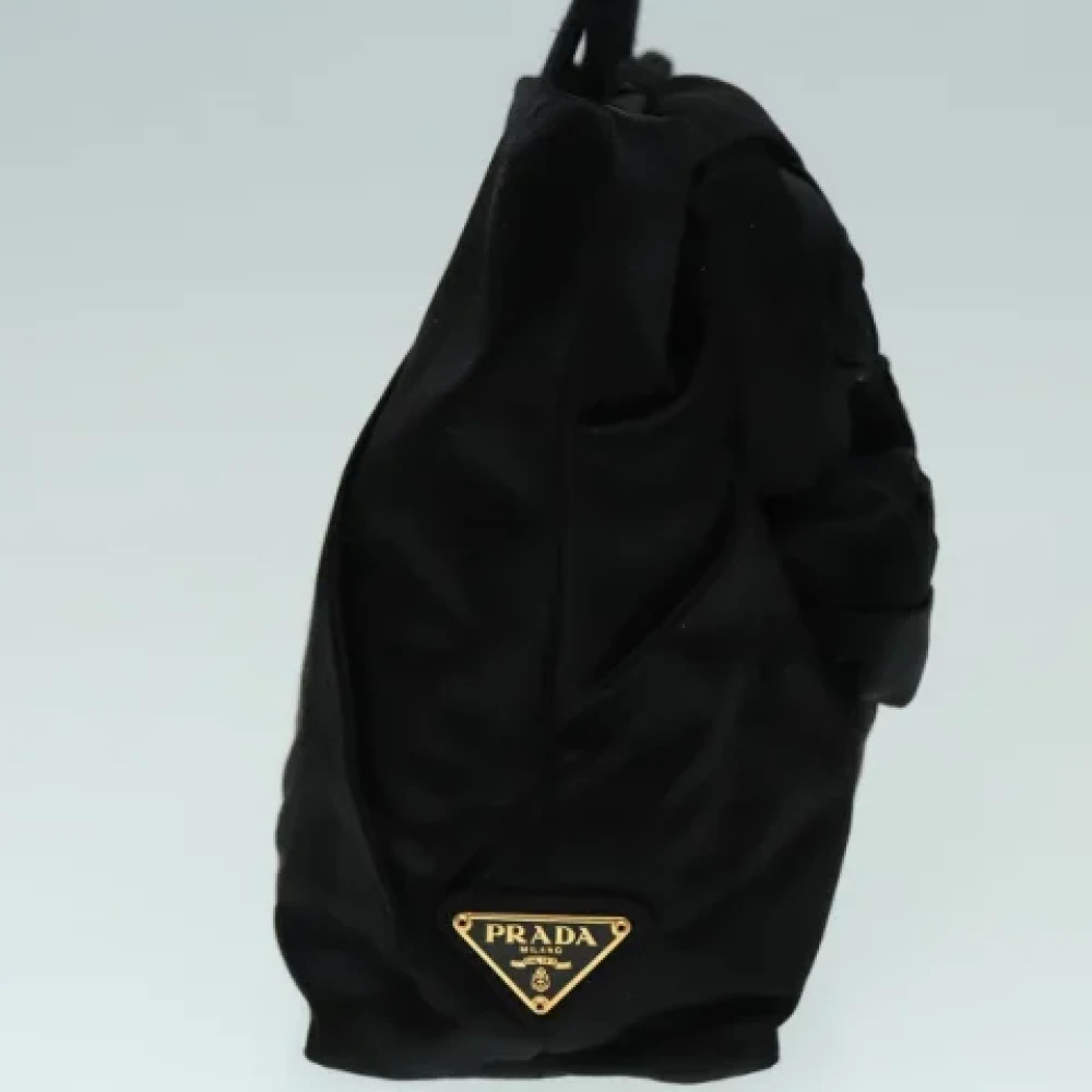 Prada Vintage Pre-owned Satin handbags Black Dames