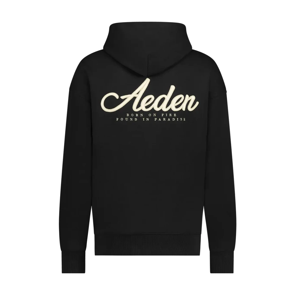 Aeden Bessen Zwart Hoodie Stijlvolle Casual Kleding Black Heren