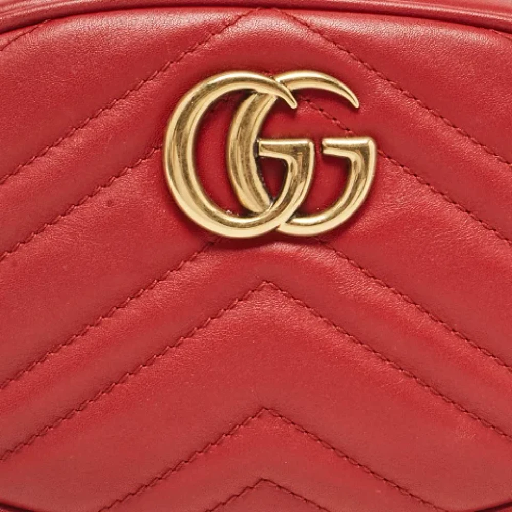 Gucci Vintage Pre-owned Leather gucci-bags Red Dames