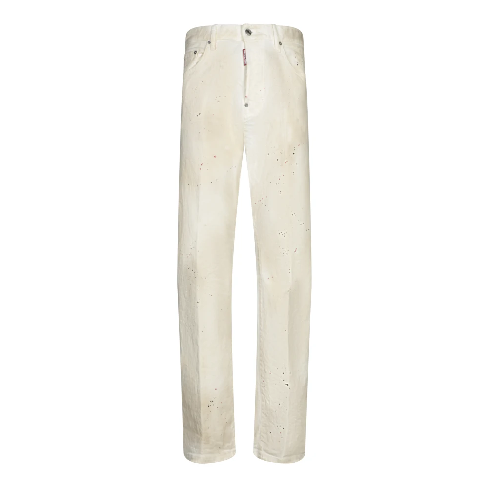 Dsquared2 Men's White Straight Fit Jeans, Xs, Clothing Jeans Aw24