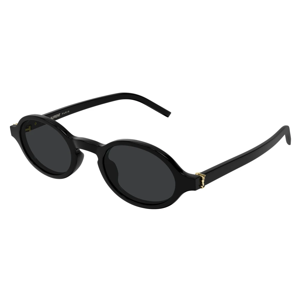 Saint Laurent Unisex Black Oval Sunglasses - Sunglasses - 48 Mm - Accessories