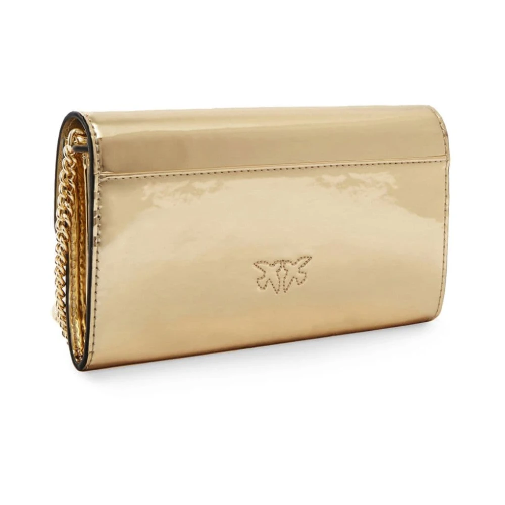 pinko Gouden Love Birds Portemonnee met Ketting Yellow Dames