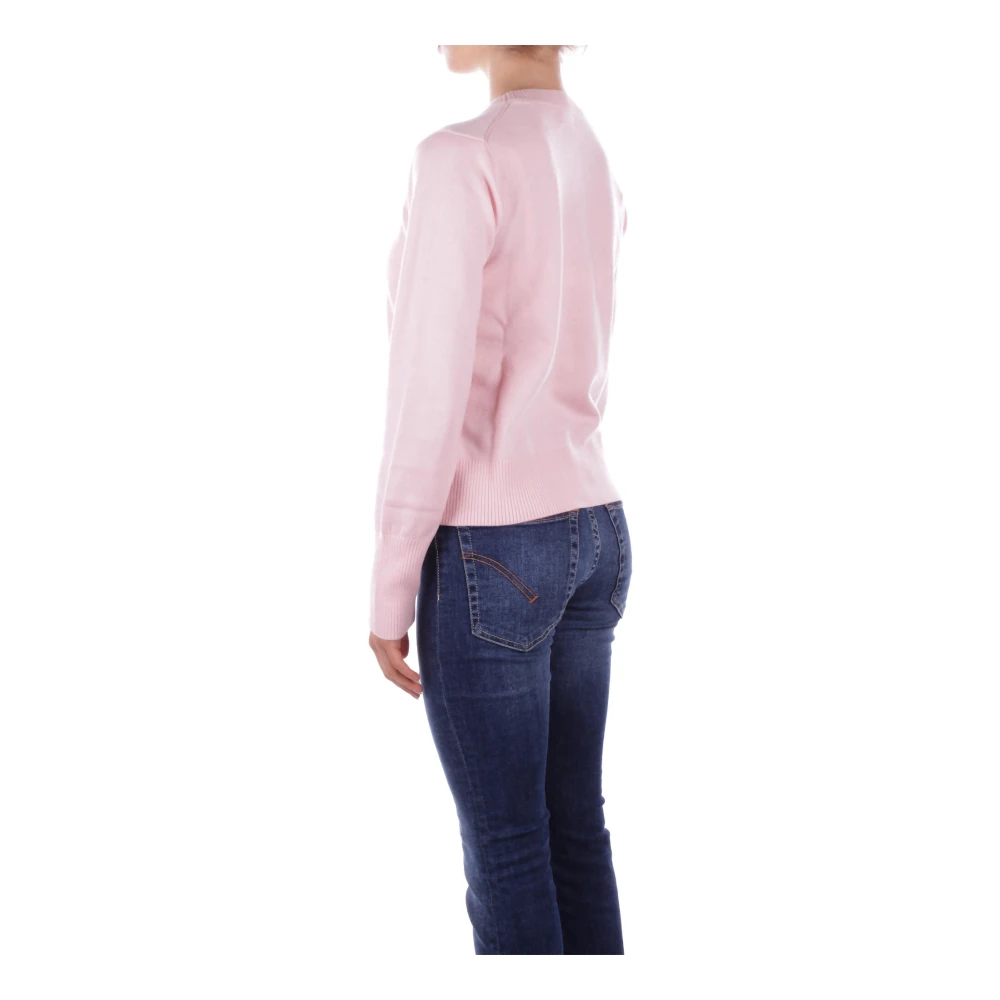 Guess Roze Logo Trui Zijde Wolmix Pink Dames