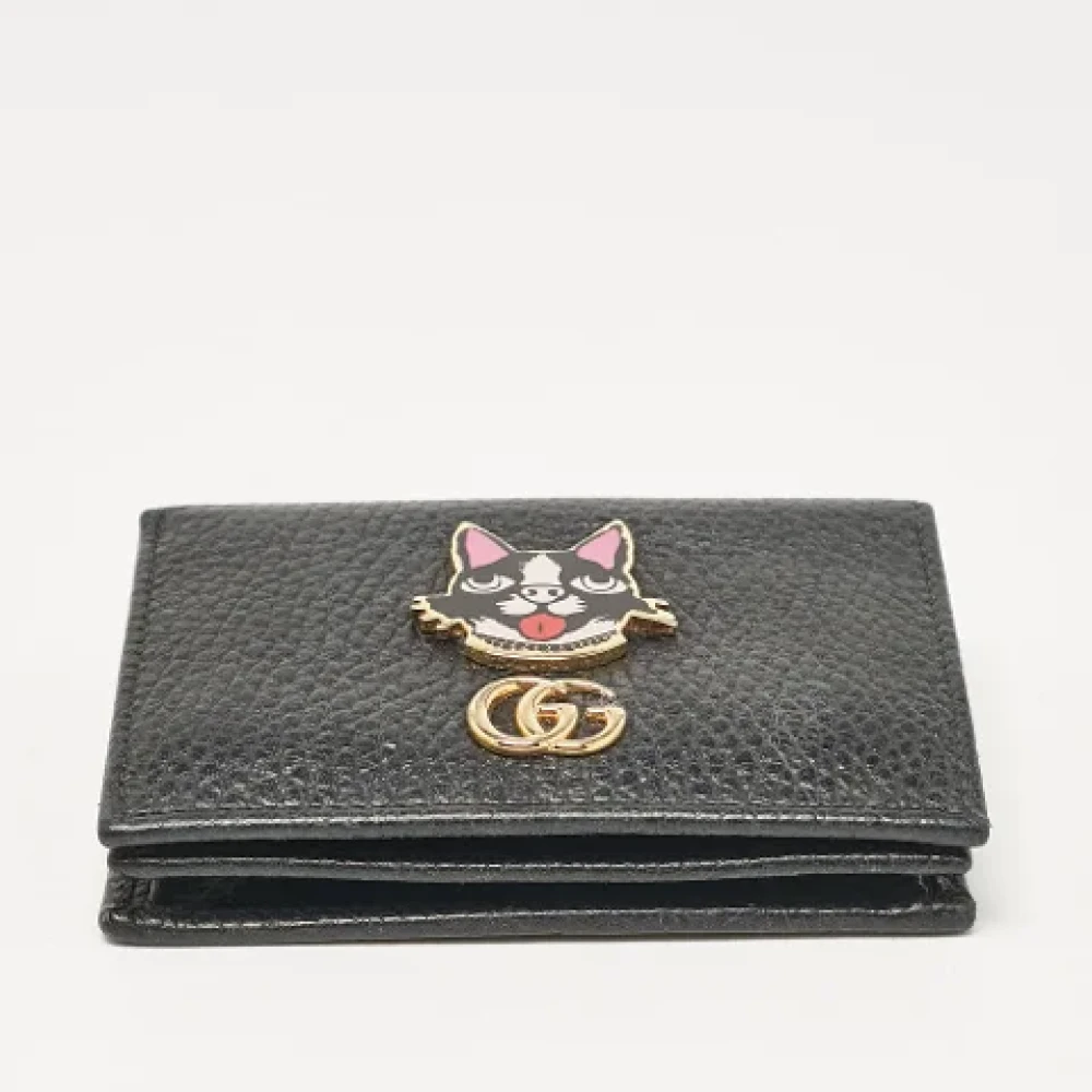 Gucci Vintage Pre-owned Leather wallets Black Dames