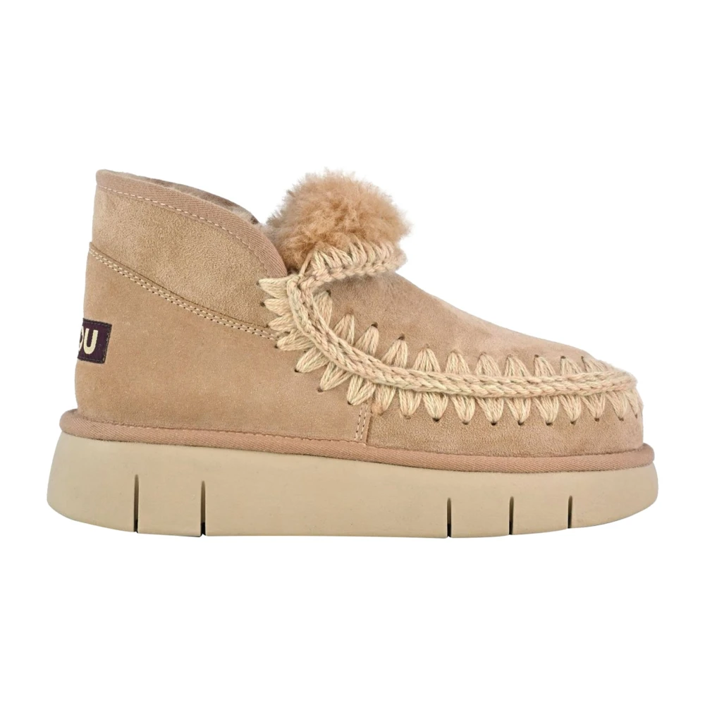 Mou Women's Brown Winter Boots, 7 Uk, Eskimo Bounce Suede Ankle Boot