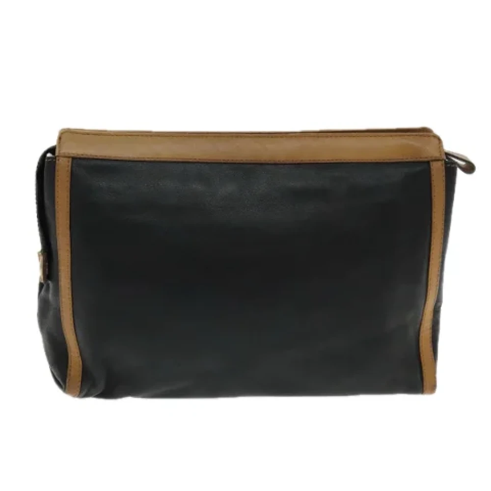 Celine Vintage Pre-owned Leather clutches Black Dames