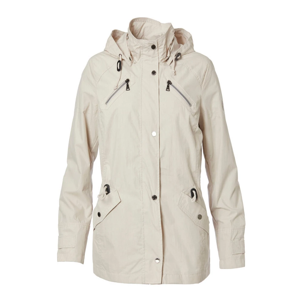 Danwear Women's Beige Soft Cotton Jacket - Stylish And Comfortable - Light Jackets - 4XL - Jackets