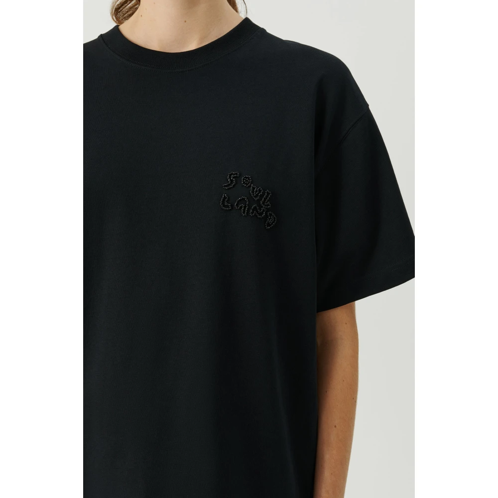 Soulland Kralen Logo T-shirt Black Unisex