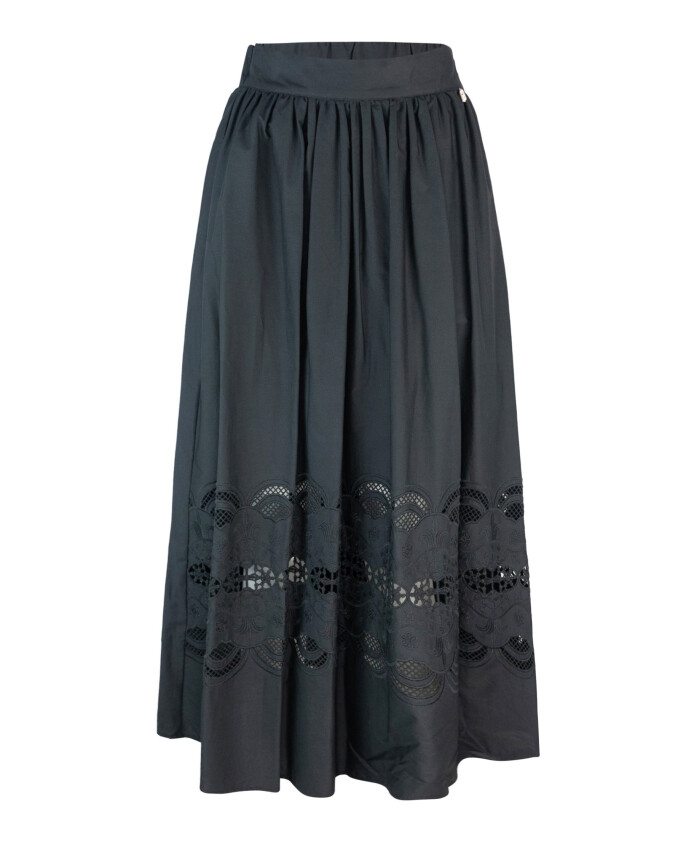black-cotton-poplin-embroidered-skirt