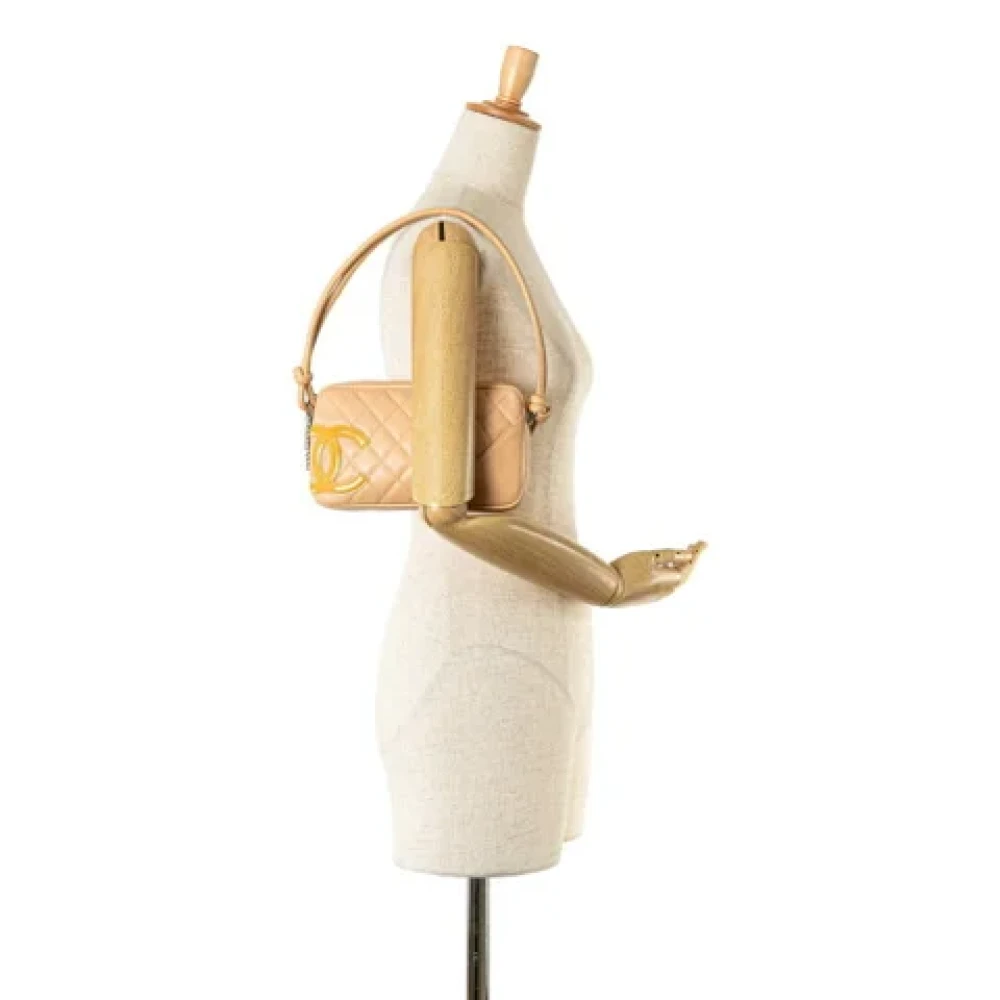 Chanel Vintage Pre-owned Leather chanel-bags Yellow Dames