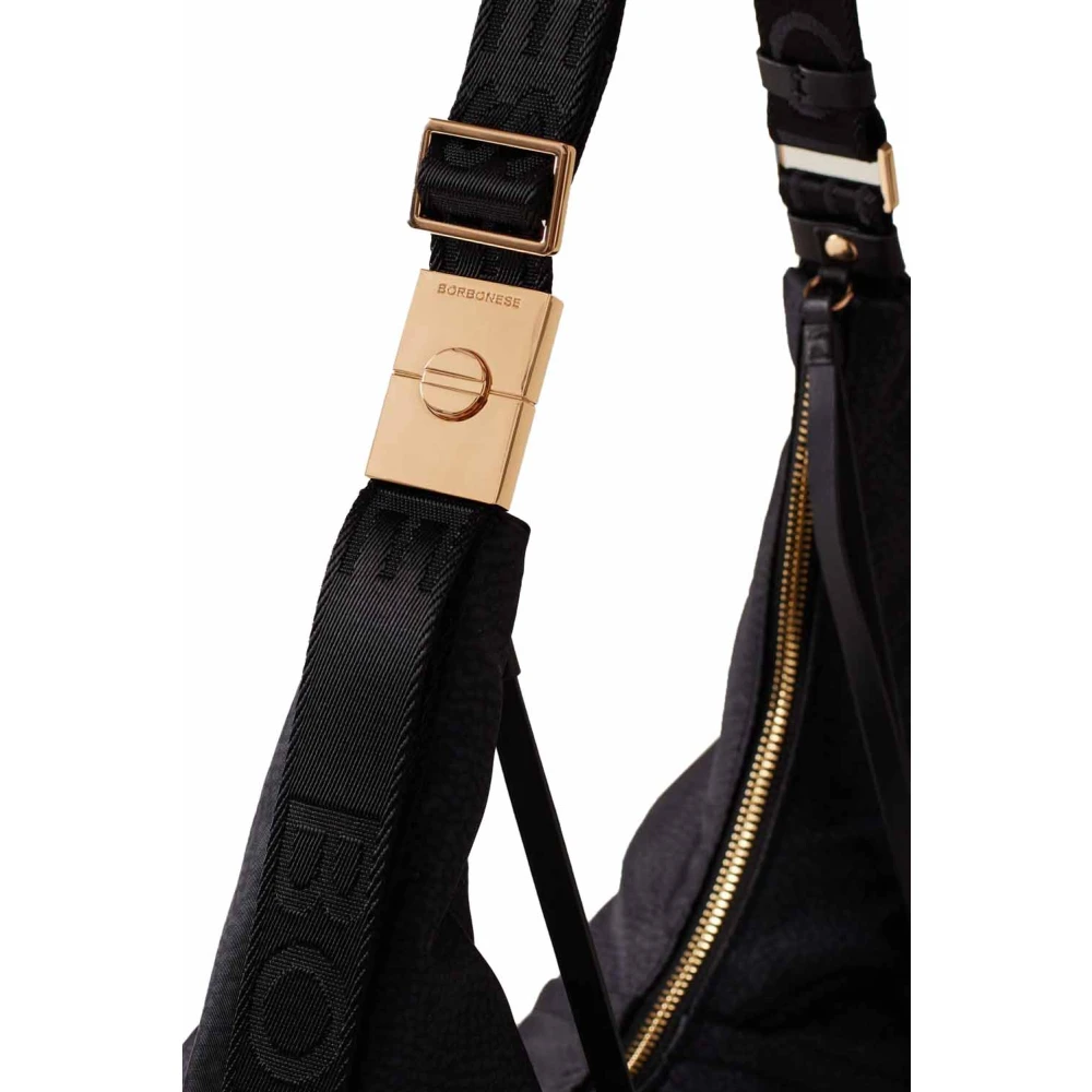 Borbonese Fold Line Zwarte Tassen Black Dames