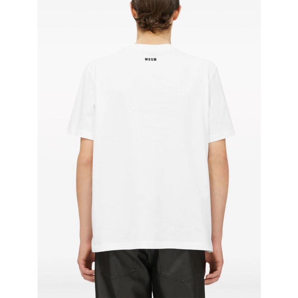 Msgm Casual Katoenen T-shirt White Heren