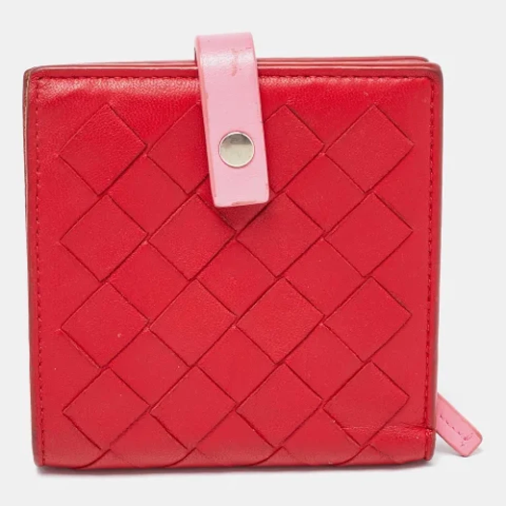 Bottega Veneta Vintage Pre-owned Leather wallets Red Dames