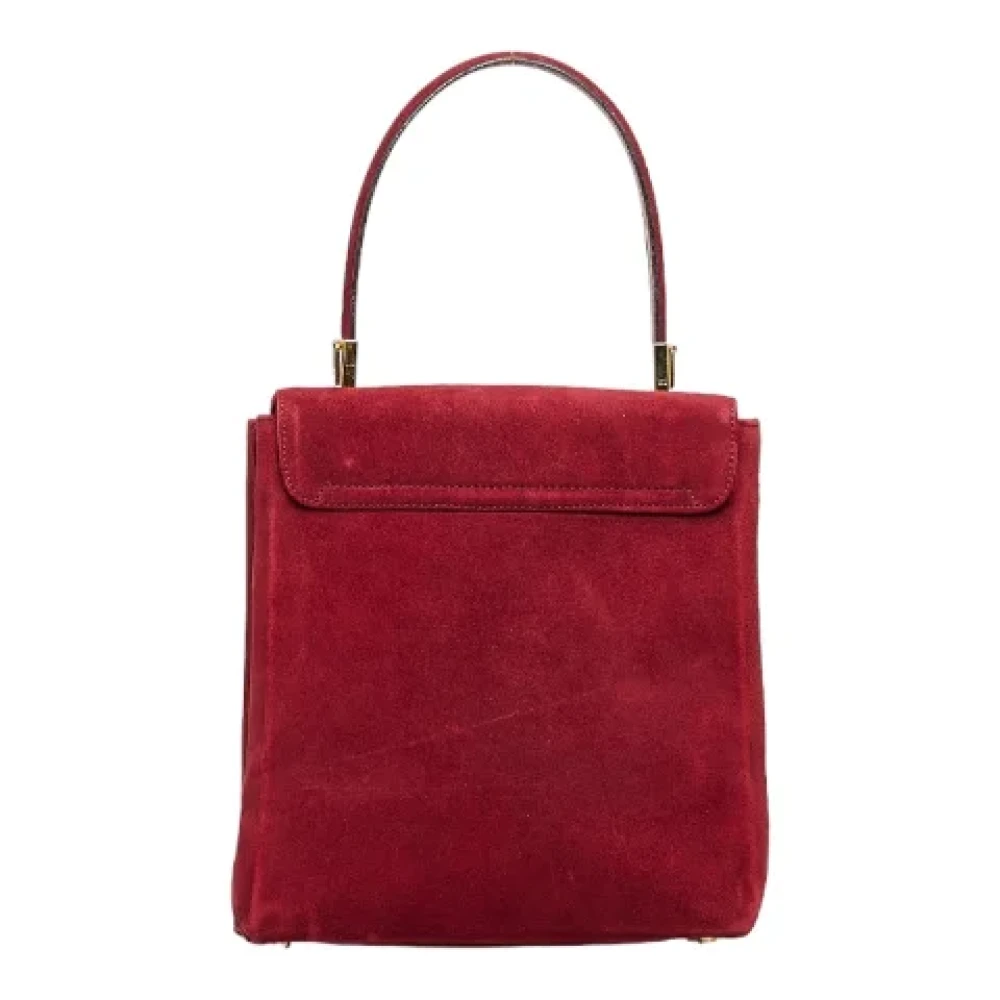 Salvatore Ferragamo Pre-owned Suede handbags Red Dames