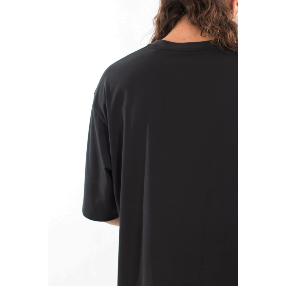 Y-3 Zwarte Boxy Korte Mouw Tee Black Heren