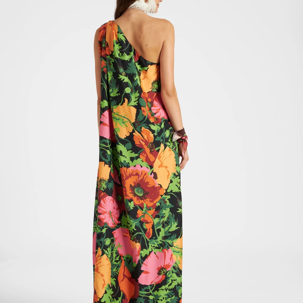 La DoubleJ Eénschouder Roy Jurk Multicolor Dames